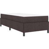 Postelja z vzmetnico Rjava 90 x 200 cm Tkanina & Inženirski les | Shoptok.si