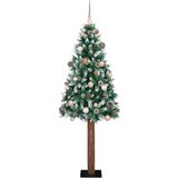 vidaXL Mršavo božićno drvce Zelena 180 cm PVC i čvrsto drvo bora | shoptok.hr