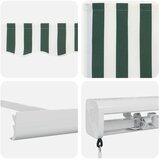  Skrovita tenda Zelena i bijela 500 × 300 cm Tkanina i Metal | shoptok.hr