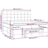  S oprugama i madracem tamnosivi 200 x 200 cm od tkanine | shoptok.hr