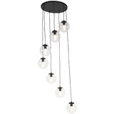 QAZQA Art deco viseča svetilka črna 7-luč - Pallon | Shoptok.si
