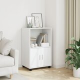 vidaXL Ormarić s kotačima bijeli 55 x 40 x 91 cm konstruirano drvo Cijene