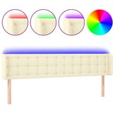  Posteljno vzglavje krem 183x16x78/88 cm umetno usnje, (20951678) | Shoptok.si