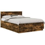  Krevetna konstrukcija S LED lampica Dimljeni hrast 140 x 200 cm | shoptok.hr