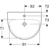 Geberit LAVABO ZIDNI SELNOVA 600X480 GEBERIT 500.305.01.7 | ePonuda.com