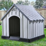 vidaXL Pasja uta siva 92x87x91 cm plastika | Shoptok.si