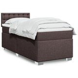  The Living Store Box spring postelja z vzmetnico temno rjav 90x190 cm blago - Box Spring Postelja, (21516656) Cene