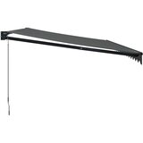 Tenda na uvlačenje antracit 5 x 3 m od tkanine i aluminija | shoptok.hr