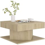 vidaXL Klubska mizica sonoma hrast 57x57x30 cm iverna plošča | Shoptok.si