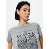 Koton Motto Printed T-Shirt Crew Neck Short Sleeve Cene