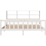  Krevet s regalom z knjige bez madraca bijeli 180x200cm borovina | shoptok.hr