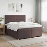  Boxspring krevet s madracem Tamno smeđa 200 x 200 cm Tkanina Cijene