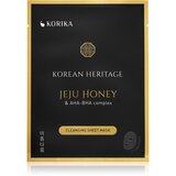 KORIKA Korean Heritage Jeju Honey & AHA-BHA Complex Cleansing Sheet Mask maska iz platna s čistilnim učinkom Jeju honey & AHA - BHA complex sheet mask | Shoptok.si
