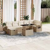 Maison Chic Seti vrtnega pohištva - Vrtna garnitura - Vrtni pohištvo set 8-delna z blazinami bež poli ratan, (21798910) | Shoptok.si