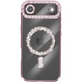 AVIZAR Ovitek za iPhone Air, združljiv z MagSafe, z okrasnim obodom iz strasa, Šampanjec roza, (5000189831) | Shoptok.si