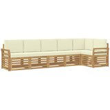  Set vanjskih sofa 6 pcs Bijela i krem 308 x 130,5 x 73 cm | Eponuda.com