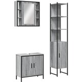 Maison Chic Komplet kopalniških omaric - Kopalniški sestavi 3-delni siva sonoma inženirski les, (21787053) | Shoptok.si