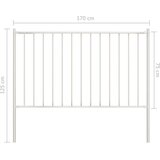 vidaXL Ograjni panel s stebrički premazano jeklo 1,7x0,75 m bel | Shoptok.si