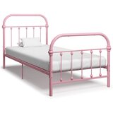 Okvir za krevet ružičasti metalni 100 x 200 cm | Shoptok.si