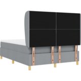 Box Spring Krevet s Madracem Svjetlosiva 140x200 cm Tkanina | shoptok.hr
