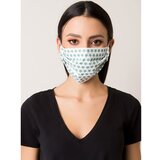 Fashion Hunters White and green protective mask with imprint Cene'.'