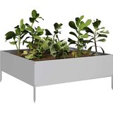 vidaXL Vrtna posuda za sadnju 100 x 100 x 25 cm pocinčani čelik | shoptok.hr