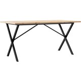  Blagovaonski stol X-oblika 160x80x75,5 cm od borovine i čelik | shoptok.hr