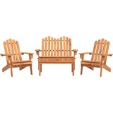 vidaXL 4-dijelna vrtna garnitura Adirondack od masivnog drva bagrema | shoptok.hr