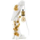 Mauro Ferretti Bela/v zlati barvi namizna svetilka (višina 50,5 cm) Parrot – Cene