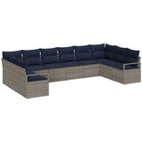  Set sofe 10 kom. Siva poliratan 344 x 177 x 85 cm | shoptok.hr