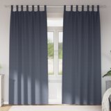 vidaXL Zavjese sa zavjesama 2 pcs Antracit 245 x 140 cm Poliester | shoptok.hr