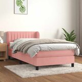 Box spring krevet s madracem ružičasti 90x190 cm baršunasti | shoptok.hr