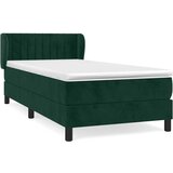 Box spring krevet s madracem tamnozeleni 100x200 cm baršunasti | shoptok.hr