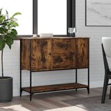 vidaXL Komoda dimljeni hrast 100x36x85 cm inženirski les | Shoptok.si