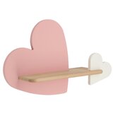 LED Dečije zidno svetlo sa policom HEART LED/5W/230V ružičasta/bela/drvo | Eponuda.com
