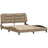  Posteljni okvir z vzglavjem kapučino 160x200 cm umetno usnje, (21086293) | Shoptok.si