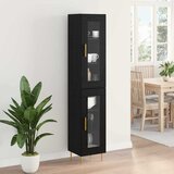  Highboard 2 pcs Crni hrast Stakl | shoptok.hr