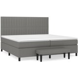 The Living Store Box spring postelja z vzmetnico temno siva 200x200 cm blago - Box Spring Postelja, (21520344) | Shoptok.si