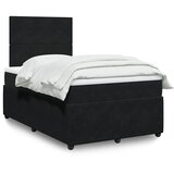  Krevet box spring s madracem crni 120 x 190 cm baršunasti | shoptok.hr