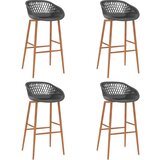 vidaXL Barski stoli 4 kosi sivi, (20967939) | Shoptok.si