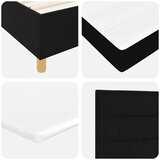  LED Box Spring Krevet s madracem Crna 140 x 200 cm tkanina | shoptok.hr