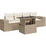 vidaXL 5-dijelni vrtni set sofa s jastucima bež od poliratana | shoptok.hr