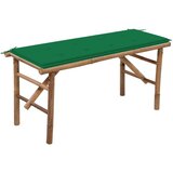  Sklopiva vrtna klupa s jastukom 118 cm od bambusa | shoptok.hr