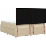  LED okvir za krevet s madracem Krem 200 x 200 cm Tkanina | shoptok.hr
