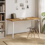  Stol za blagovanje s prirodnim rubom 160 x 90 x 75 cm Bijela - Bijela 160 x 90 x 75 cm Živi rub | shoptok.hr