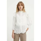 Bruuns Bazaar Srajca CyperusBBCaro shirt ženska, bela barva, BBW3981