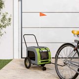 Prikolica za bicikl za kućne ljubimce s pohranom Zelena i siva | shoptok.hr