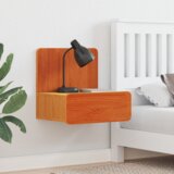  Noćni ormarić montiran na zid s ladicama Zidne 2 pcs Voštano smeđa | shoptok.hr