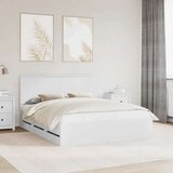 Konstrukcija postelje Bela 160 x 200 cm Inženirsko leseno, (5000121361) | Shoptok.si