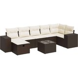 vidaXL 8-dijelni set vrtnih sofa s jastucima smeđi od poliratana | shoptok.hr